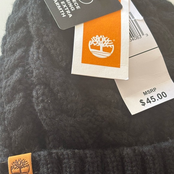 NWT Timberland Black Beanie - Picture 2 of 3